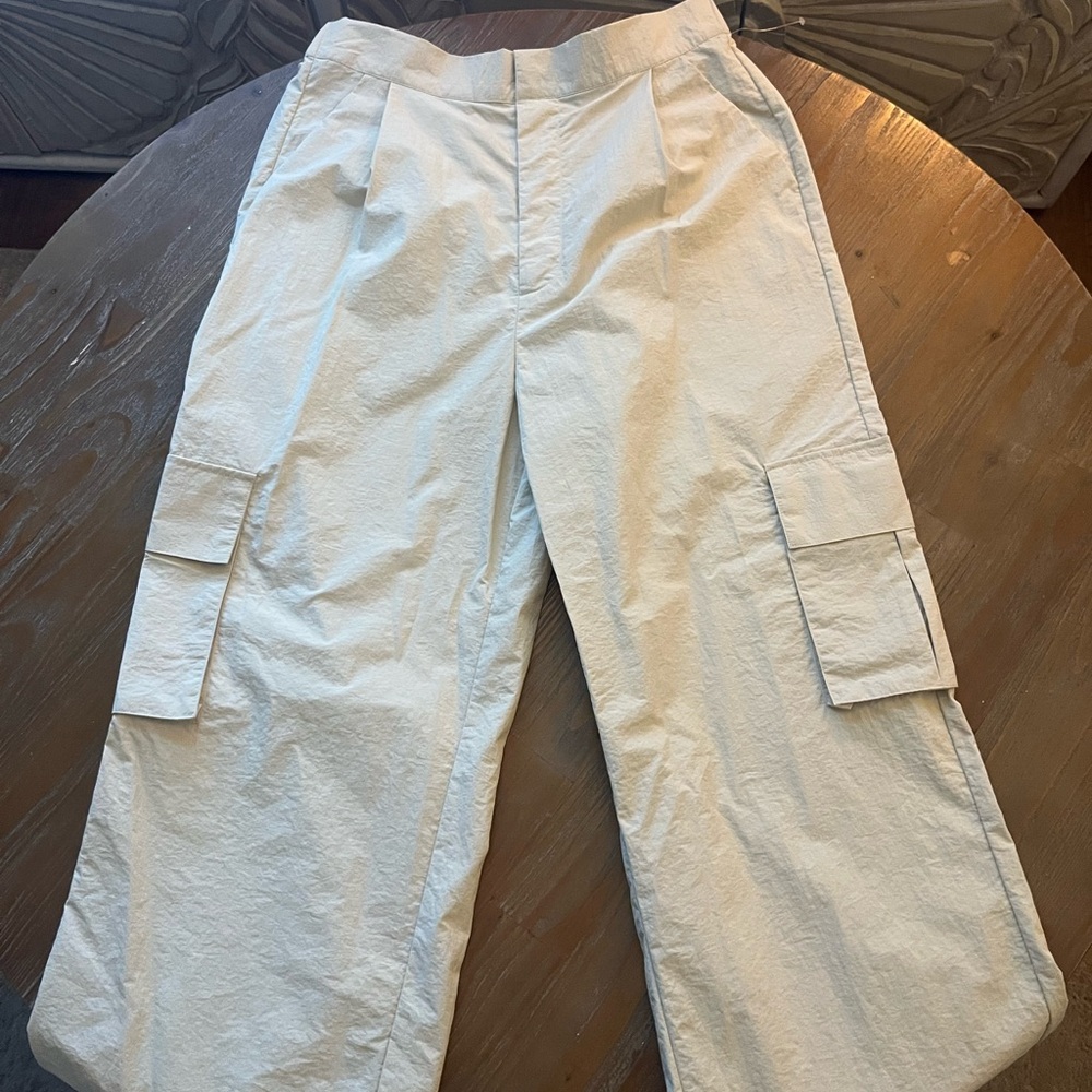 Women’s Cream Parachute Cargo Pant